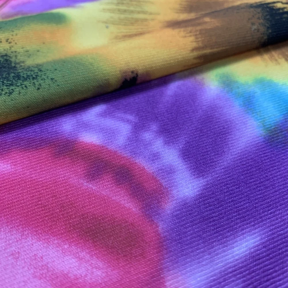 2024 Shaoxing Factory Summer Flower Printed ITY  Knitting Breathable Quick-Dry Fabric For Women Fashion