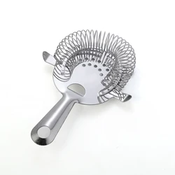 Stainless Steel Bar Cocktail Ice Strainer Metal Mesh Wire Spring Filter