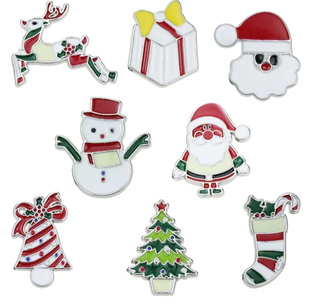 Best Christmas Gift Metal Cartoon xmas Brooch for your friends, family, colleagues, partners
