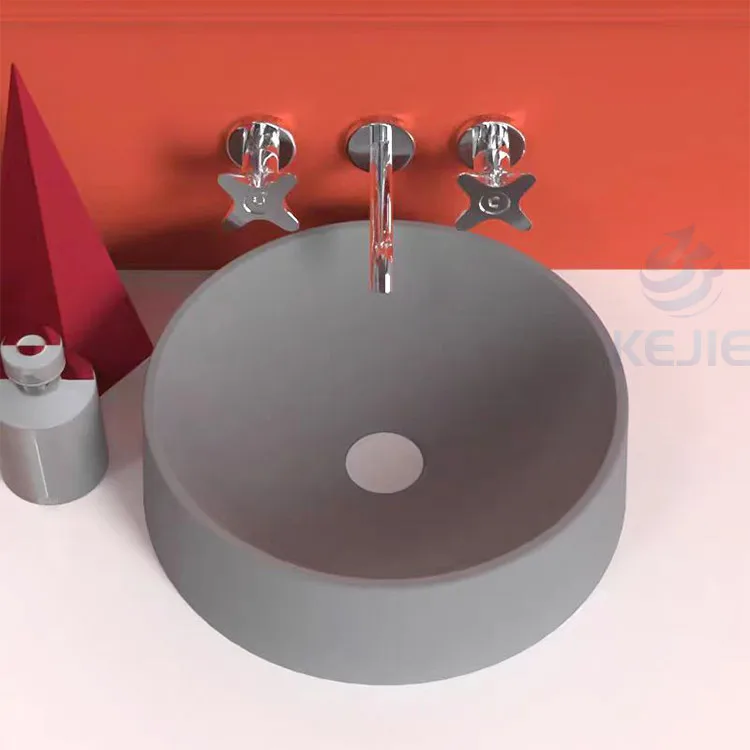 Rectangular rounded side column appearance sink concrete mold glass fiber reinforced plastic with silicone lining mould