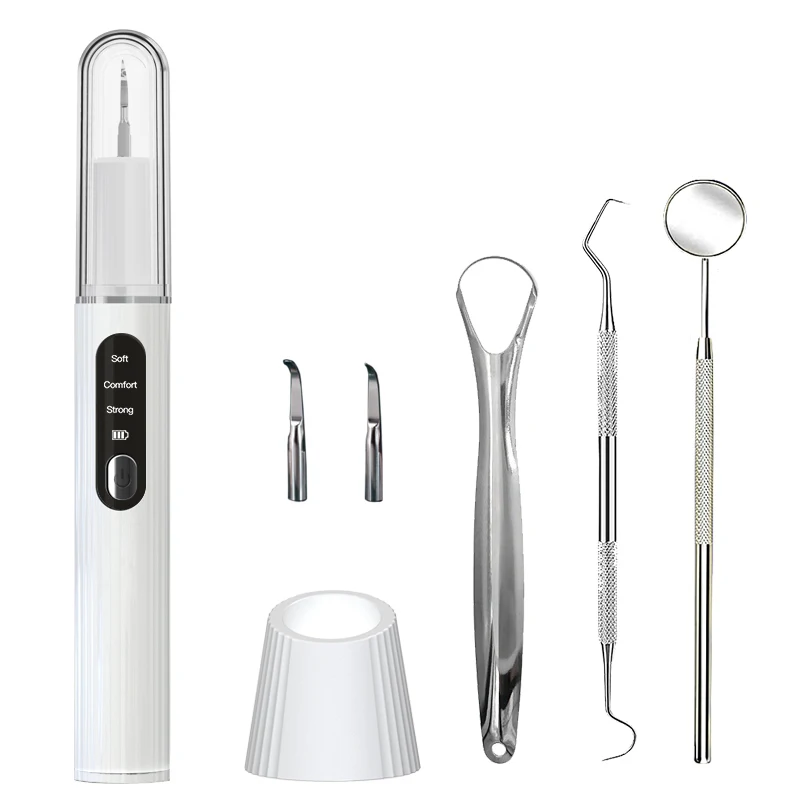 Handheld household use ultrasonic Dental Calculus Remover vibration frequency dental teeth cleaning machine