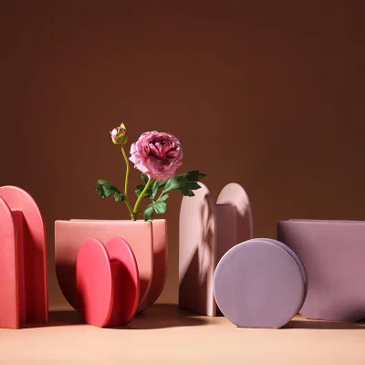  Матовые фигурки Morandi в скандинавском стиле геометрические матовый дизайн модель для дома цветы декоративное украшение керамическая