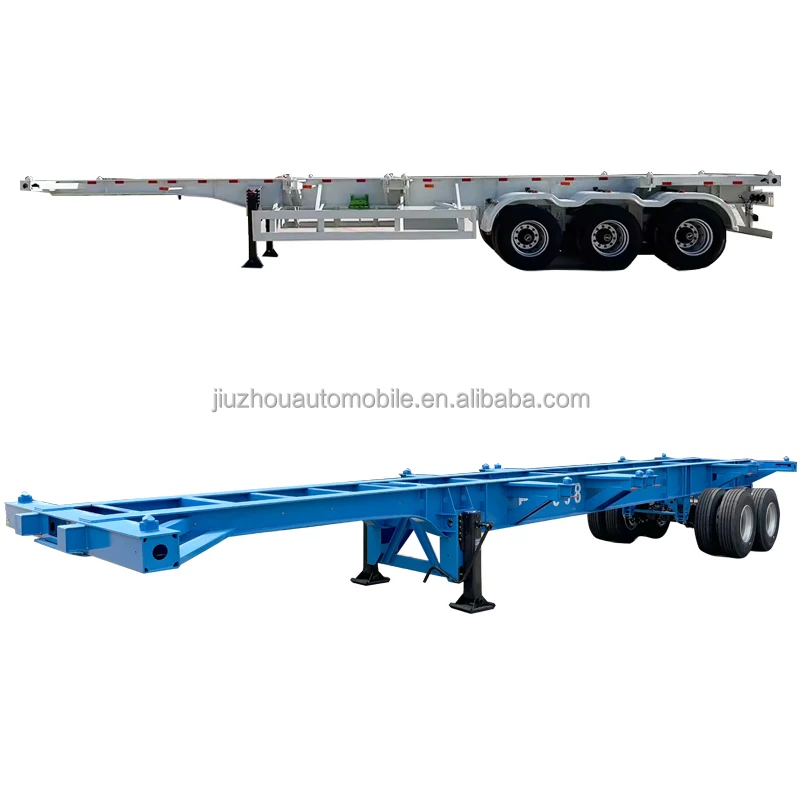 Steel 40ft 3-Axle Skeleton Terminal Semi-Trailer 40ft 3-Axle Skeleton Terminal Chassis Semi-Trailer