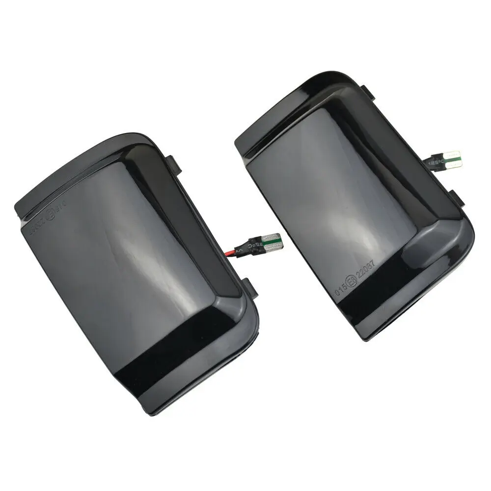 Black Customized Side Rear View Mirror Indicator Blinker Repeater Dynamic Turn Signal Light LED Replacement For Peugeot