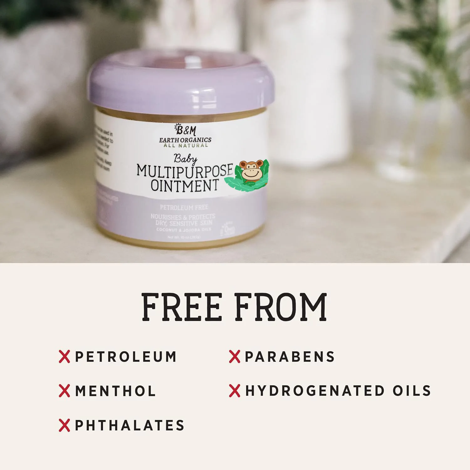 Baby Ointment All Over Gentle Skin Protection for Newborns Up Soothes Dry Irritated Skin Diaper Area Dry Scalp Drool Irritation