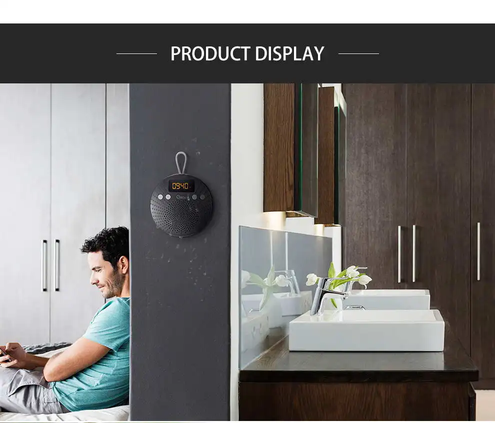 Newest Electronics Bathroom Waterproof shower Speaker with Fm radio