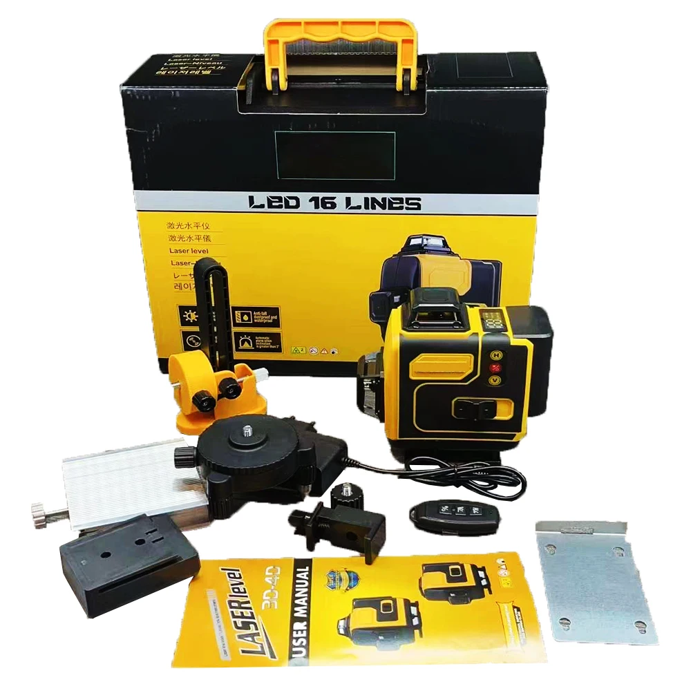 green light high precision fine line 12-line LD green laser level Adapter Makita DeWalt Milwaukee battery