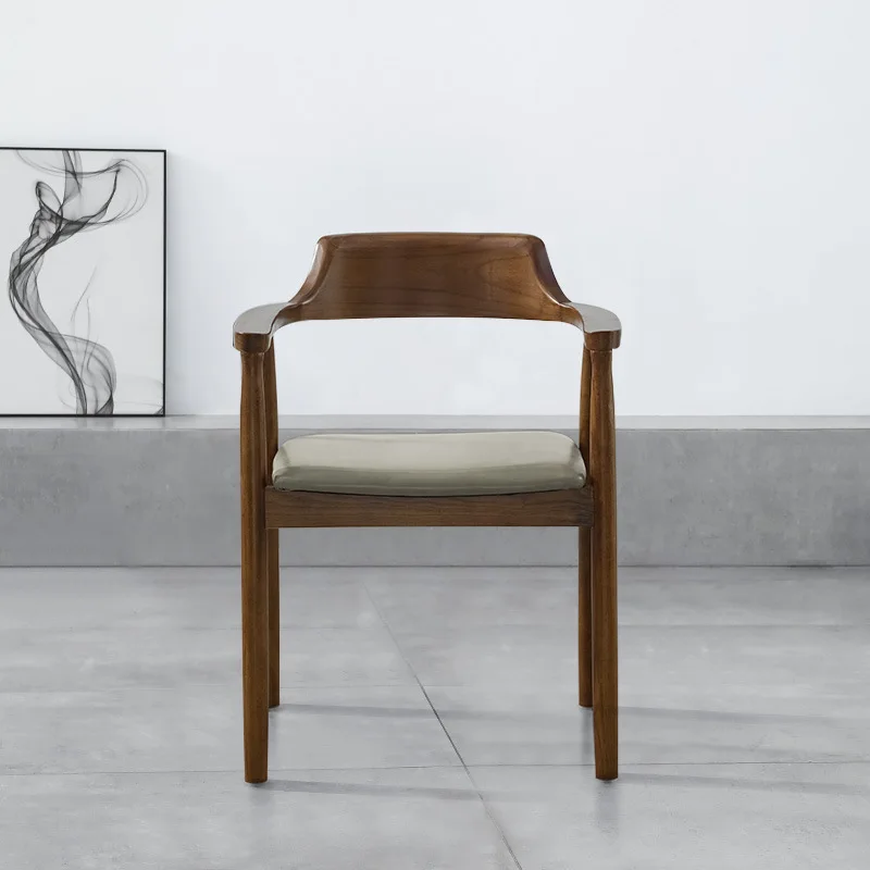 Wholesale Vintage Solid Wood Dining Chair Modern Book Table Chair Dining Room Backrest Beech Study Chair
