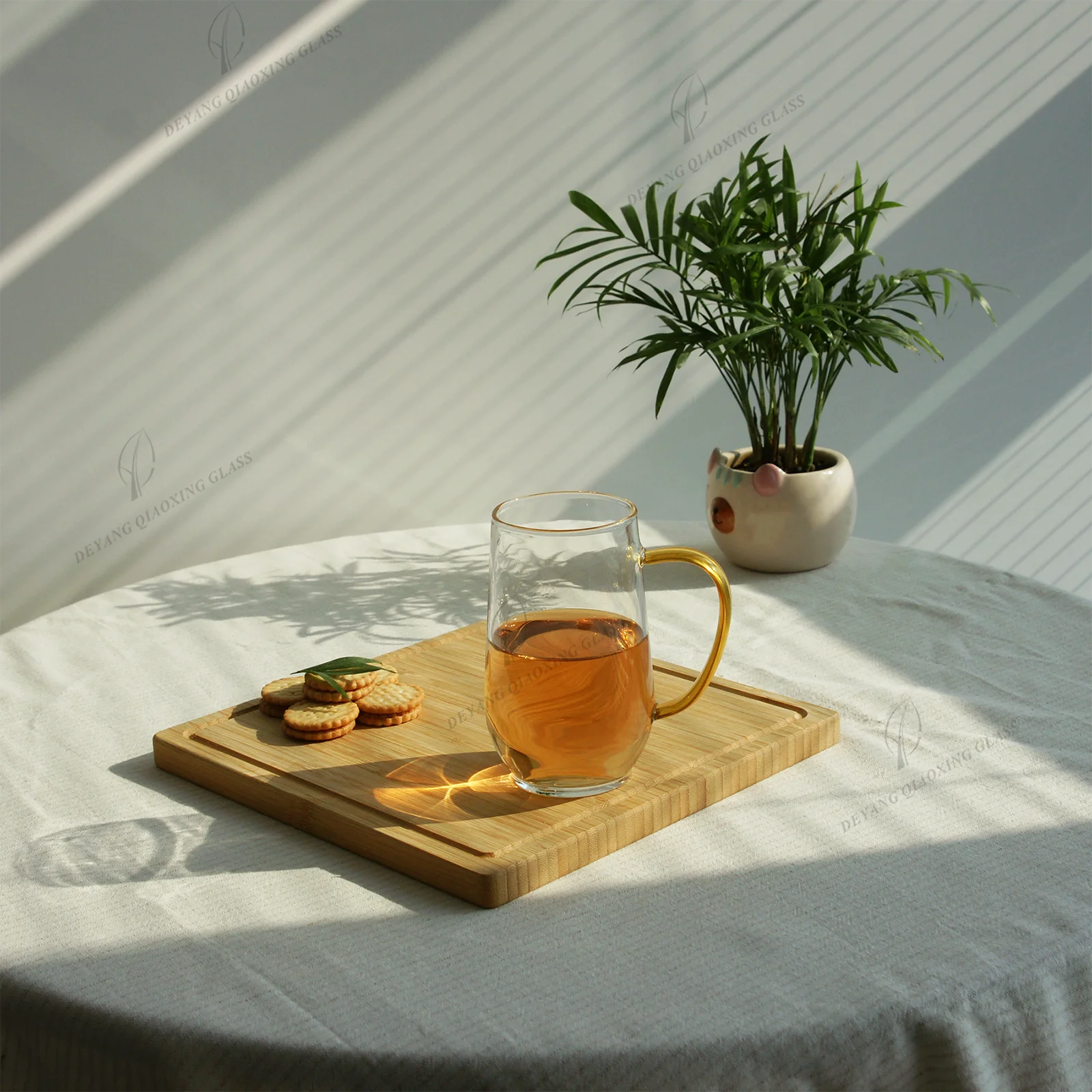 Wholesale Factory Small Clear Mug Glass Dessert Drink Coffee Tea Cups Set 6 pcs Designed for Coffee Water Borosilicate Glass