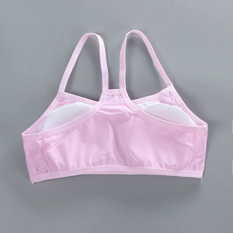 2021 new product sling girl bra developmental cotton thin belt student underwear vest for children