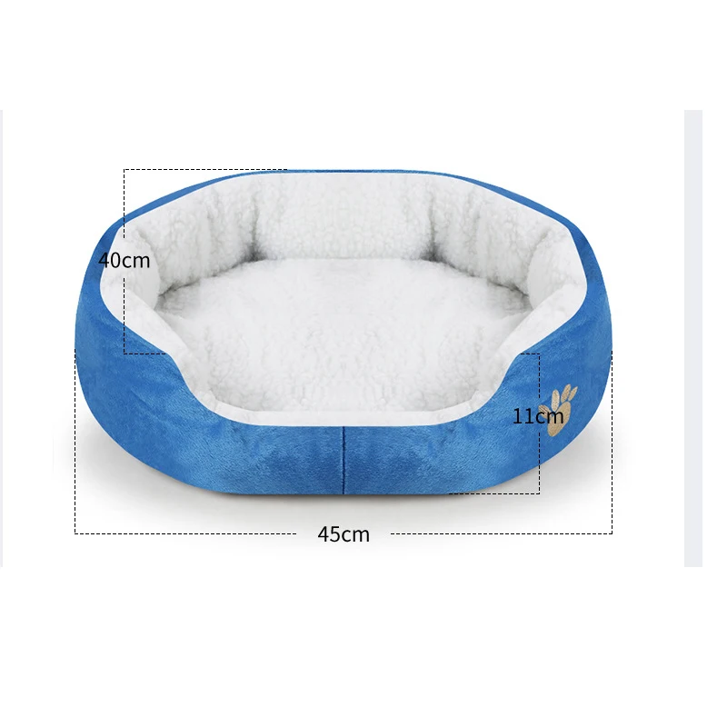 Hot Dog Bed House Soft Dog Lounger Nest Dog Baskets Fall Winter Plush Kennel Pet Bed