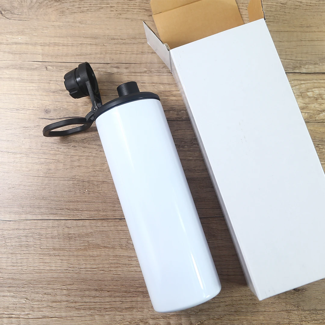 20oz sublimation sport handle lid straight skinny tumbler with 2lid