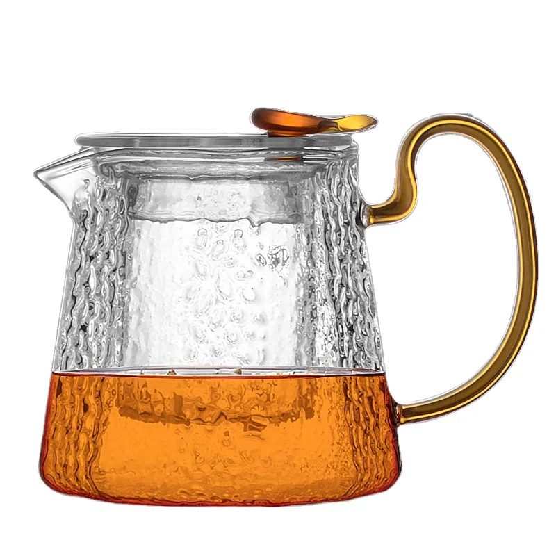 
Heat Resistant Chinese Kungfu Tea Set Glass Tea Pot with Handle 