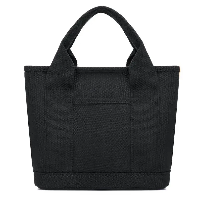 Customized Large capacity Office Lunch bag Portable cosmetic bag Mini Tote Outdoor Storage handbag Cotton Canvas bag