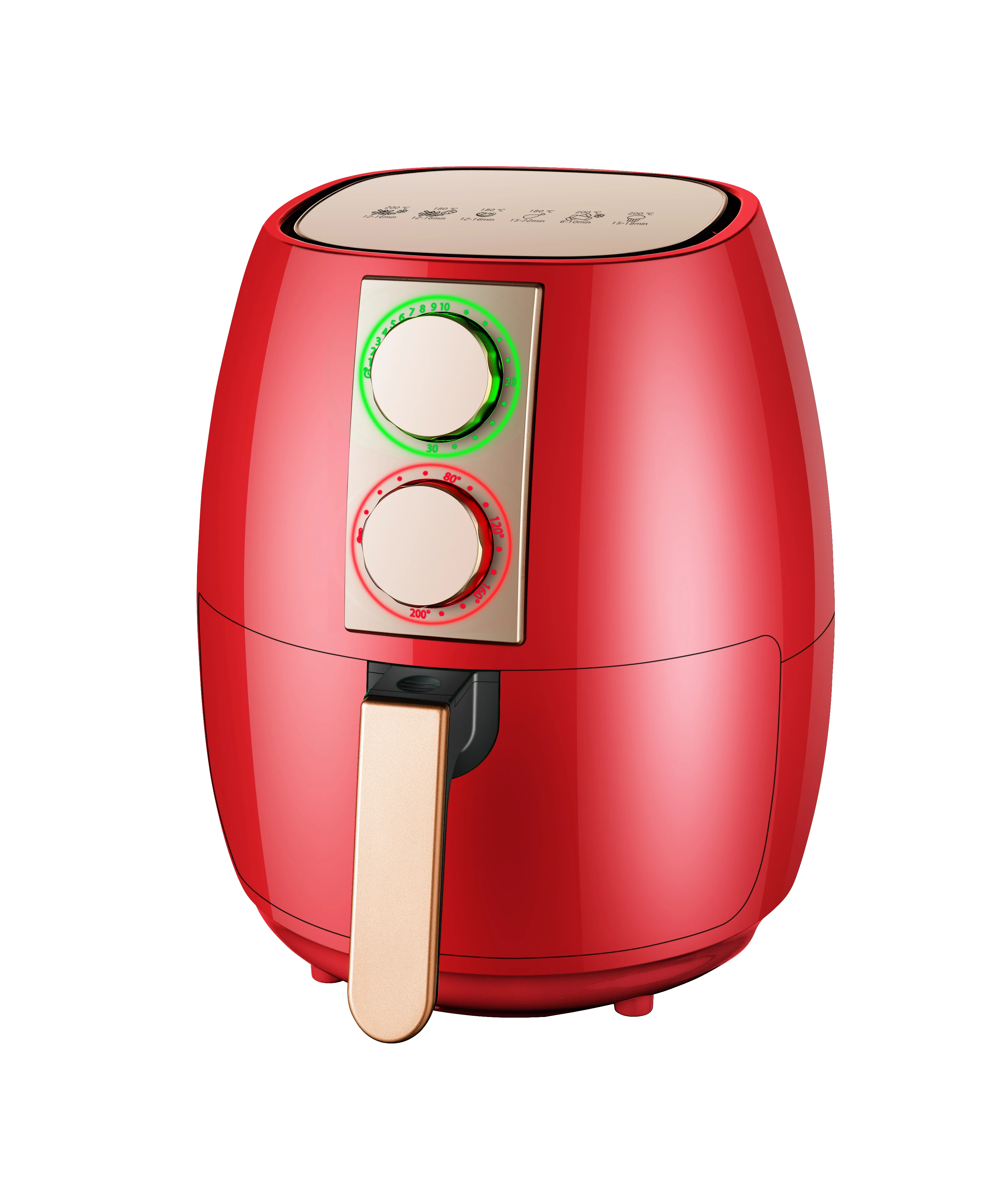 Colorful 5 L Digital Electric Power Deep Fryer Air Fryer