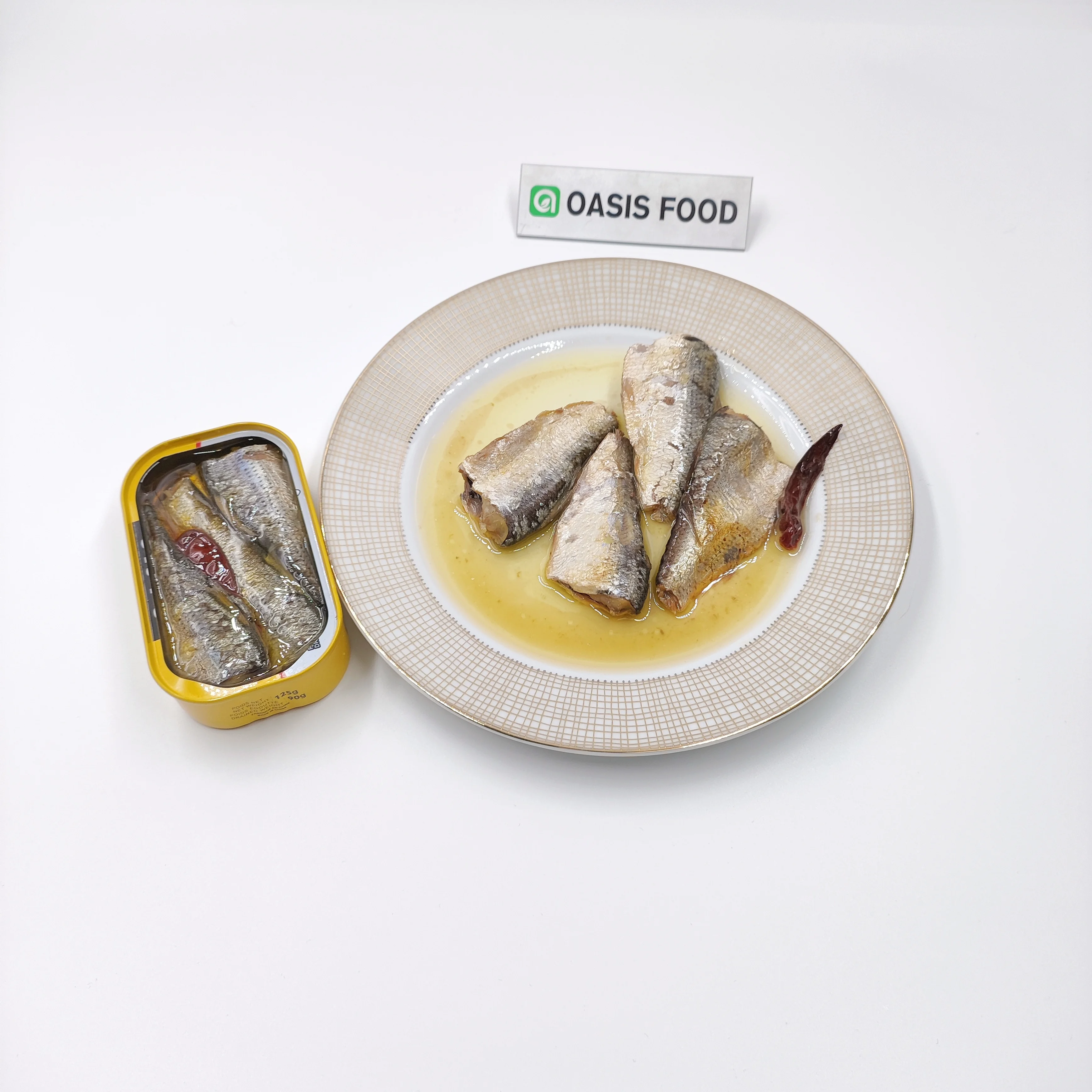 Canned Food Canned Fish Canned Sardine in Vegetable Oil 125G With Chili