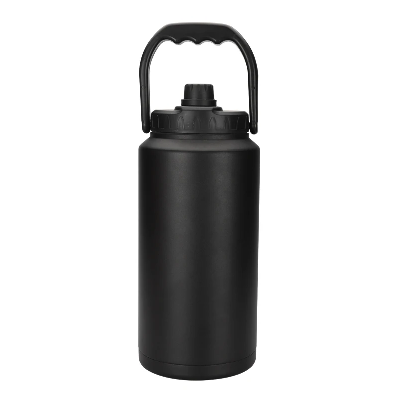 gallon water bottle Big Volume 64 oz 128oz  Stainless Steel Custom Sports Hot Water Bottle