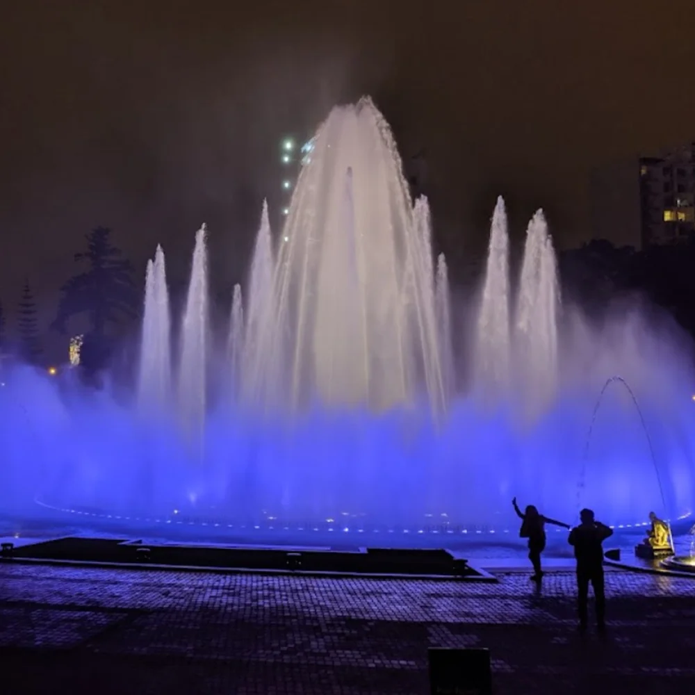 AWS Attractive Hotel Park Music Water Fountain PLC DMX512 Control Dancing Fountain Running With Music