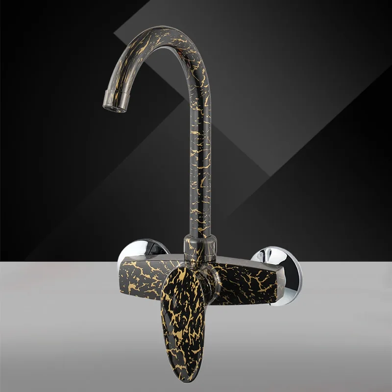 good price marble color plastic faucet ABS material faucet cold and hot water mixed faucet