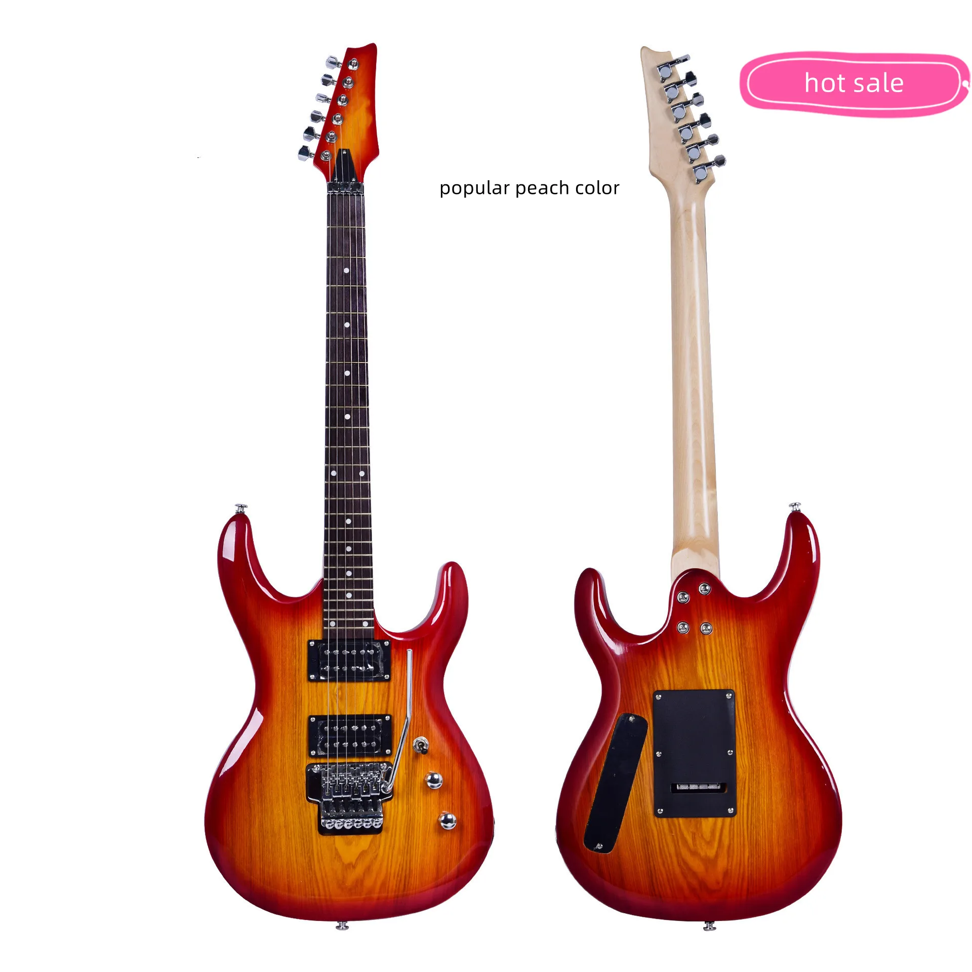 hot sell  electric guitar unique color  Double rocking   electric guitar suitable for beginners