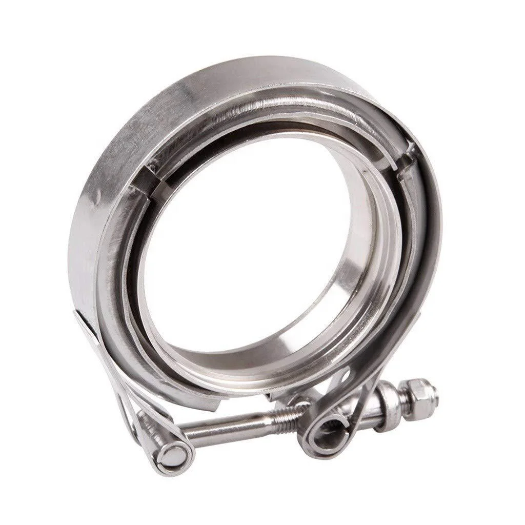 304 316 Stainless Steel V Band Hose Clamps with Flange Turbo Coupling V Band Clamps for Petrol Engine Exhaust Pipe Joints