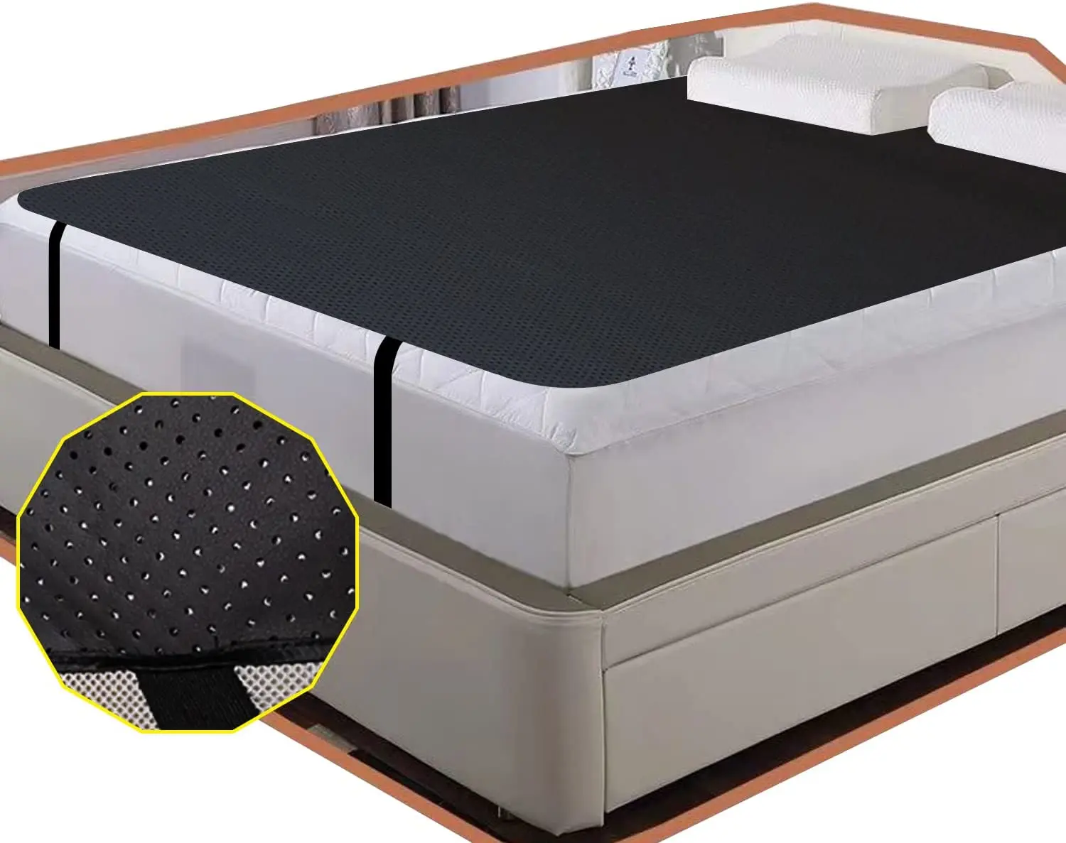 68*180cm Factory Wholesale Leather Breathable Comfortable Grounding Bedspread
