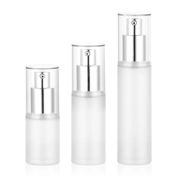 15ml 30ml 50ml PP Plastic Empty Lotion Cream Essence Airless Vacuum Pump Bottle Matte Refillable Airless Cosmetic Bottle