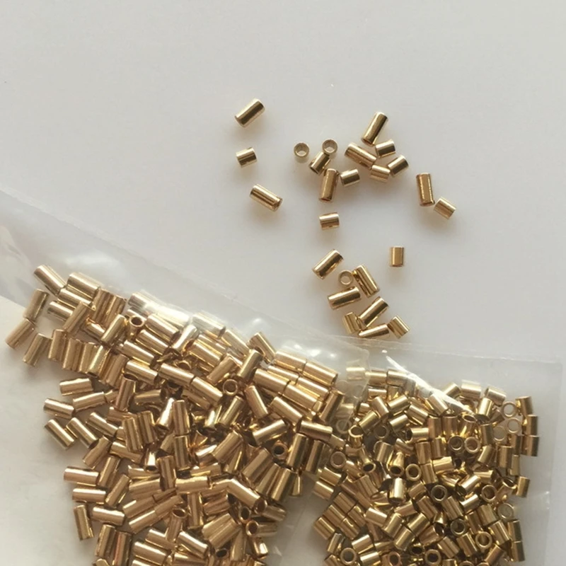 GP Crimp Beads End Tube 14K Gold Filled for 14kgf jewellery permanent jewelry chains making DIY Connectors