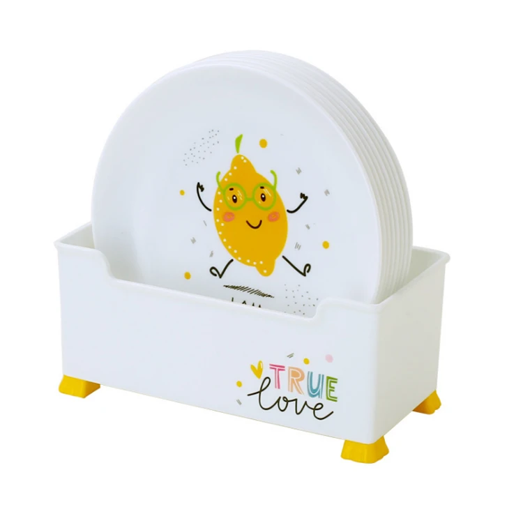 Индивидуальный Логотип Ресторан пластмасса PP пластины для детей возрастом от 6 дюймов Круглая обеденная тарелка комплекты для использования в помещении и на открытом воздухе