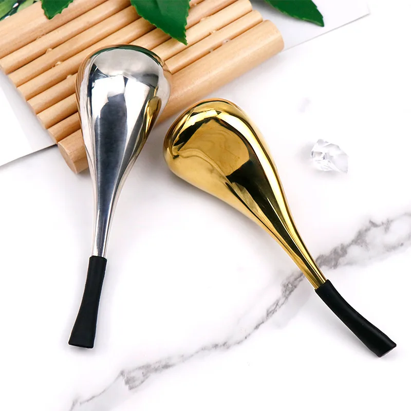 Custom Rose gold stainless steel cryo stick facial cooling massage spoon globe face ice roller
