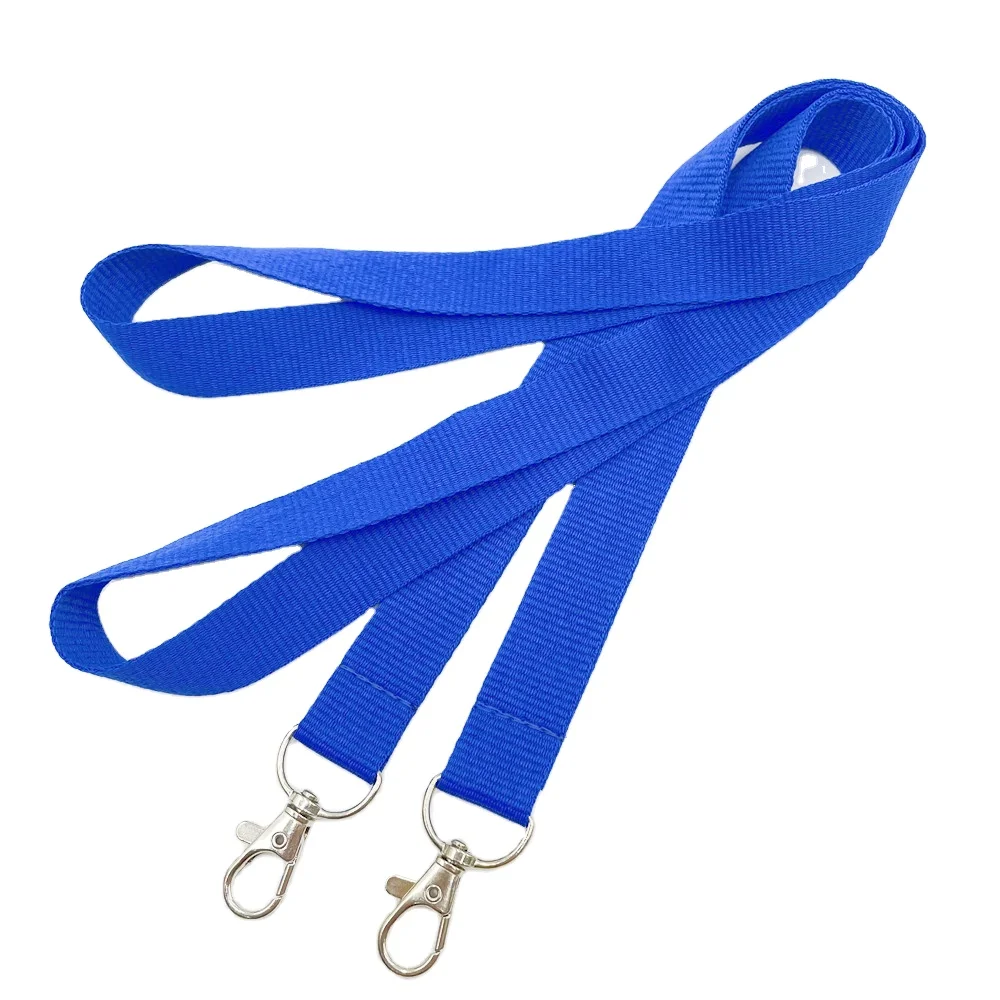 
Manufacturer produces blank polyester ribbon lanyard 