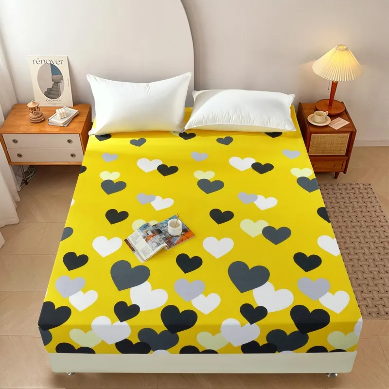 flora printing bedding cover sheet removable elastic bed sheet home hotel mattress elastic bed cover