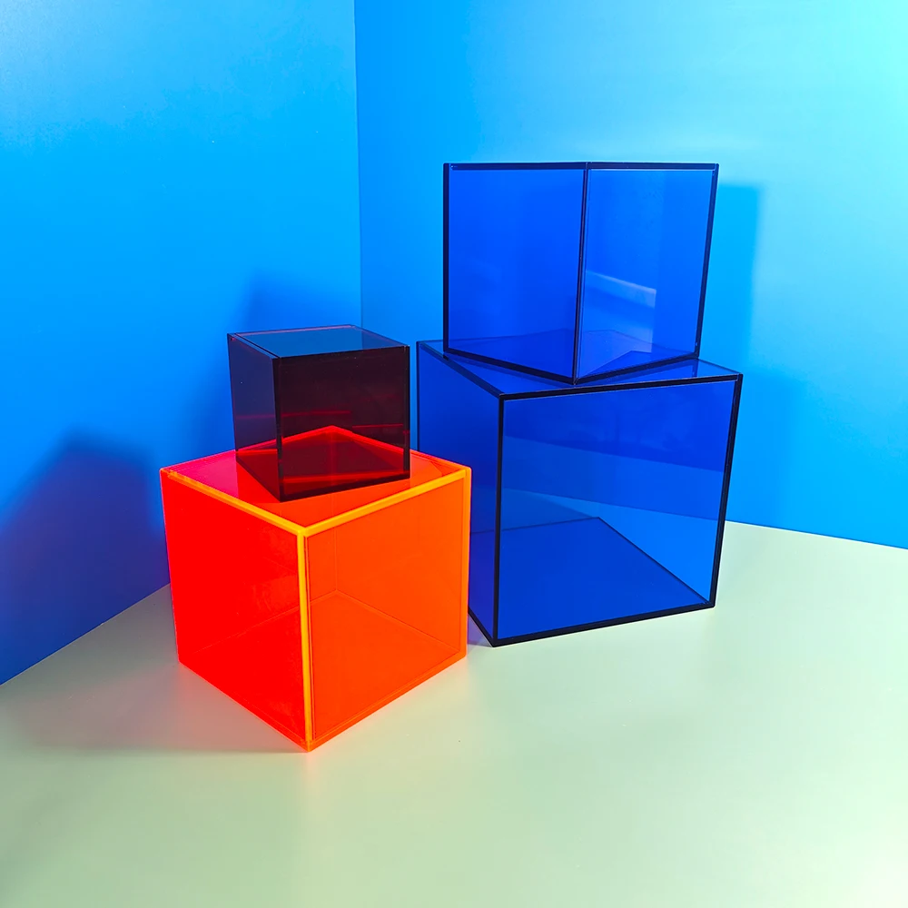 wholesale price custom colorful acrylic display case box