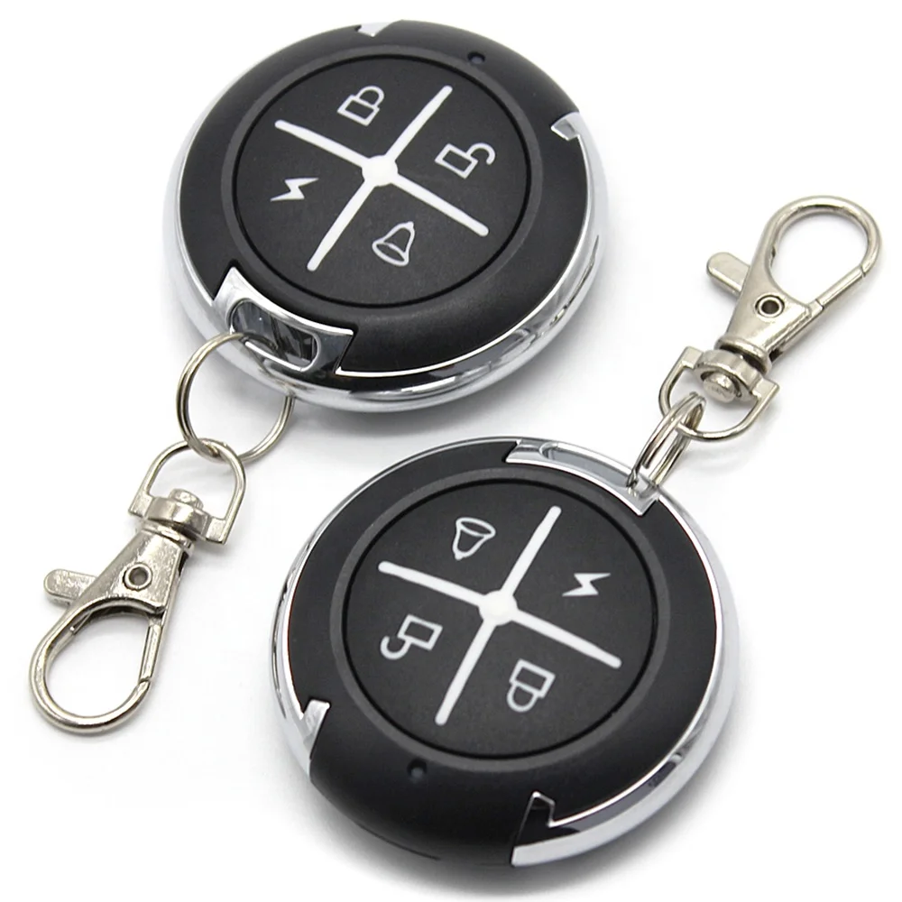 Factory Supply Keychain Round RF433 Wireless Controller Electric Vehicle Alarm Motorcycle Key Enhanced Copying Remote Control