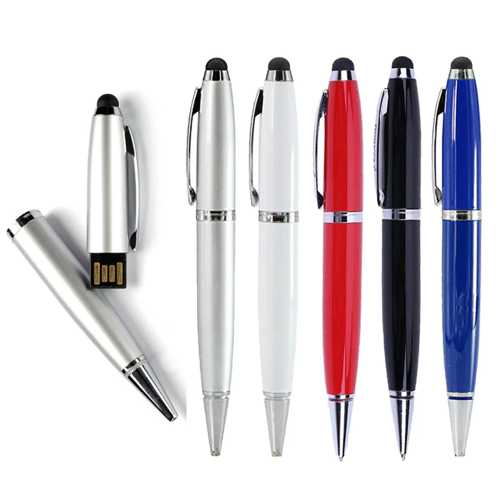 Custom Logo Pen with Pendrive USB Flash Pen Drives Logo 8GB 16GB 32GB 64GB USB 2.0 3.0 metal 128 GB U Disk memory