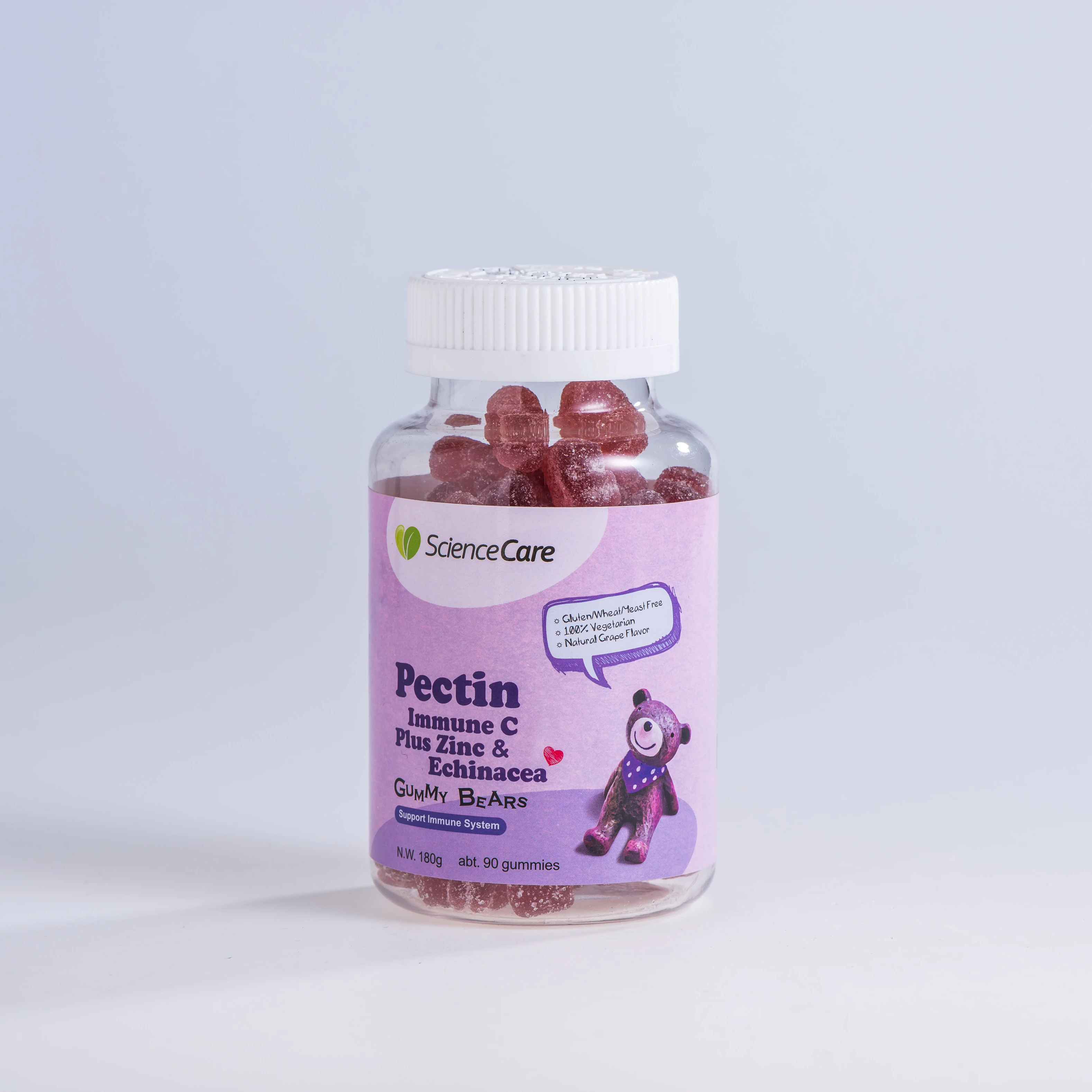 Yichao OEM детские витамины пектин Echinacea Plus Zn Plus VC иммунные жевательные резинки витаминные конфеты