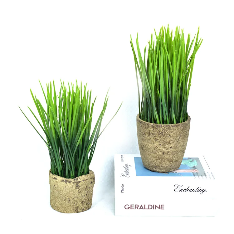 Artificial factory Plastic Green Shrubs Wheat Grass bonsai plant for sale MY823