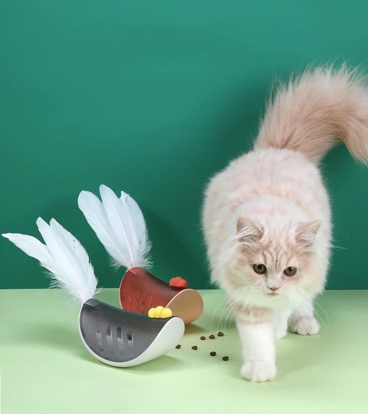 Original Custom Handmade Pet Manufacturer Non-Toxic Eco-Friendly Plastic Funny Interactive Treat Leaking Cat Toy