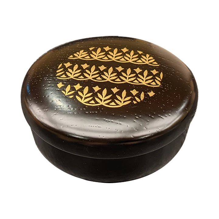 Elaborately Designed Flower Pattern Gift Round Luxury Wooden Box