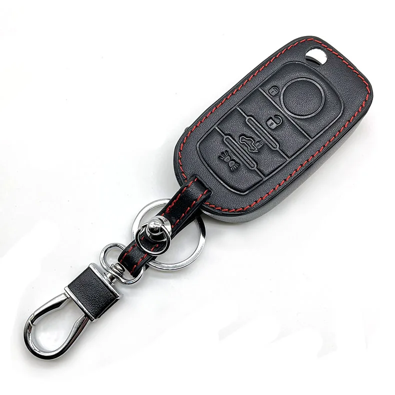 Case leather Key Cover Car Key Holder Keychain for FIAT Tipo Toro Freedom 500X Doblo Argo Nuovo Grazie Remote Shell 4 Buttons
