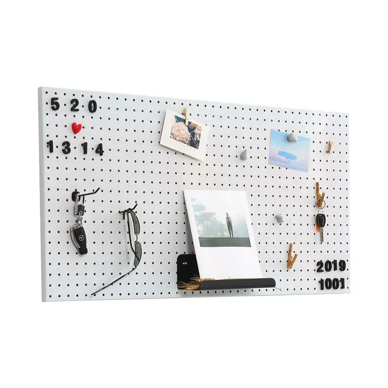 Single-Tier Pegboard Wall Display Organizer Size-to-Cut for Garage Hardware or Kitchen Tools Plastic PP or Metal Pegboard