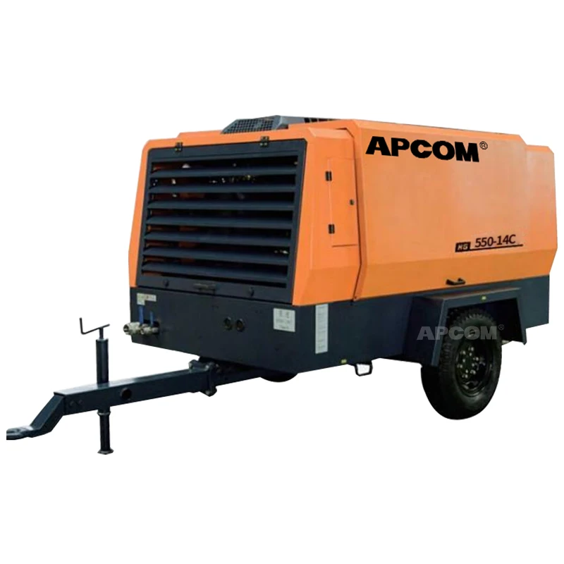 14bar 132kw 180HP Stationary screw air compressor diesel 550cfm HG550-14C