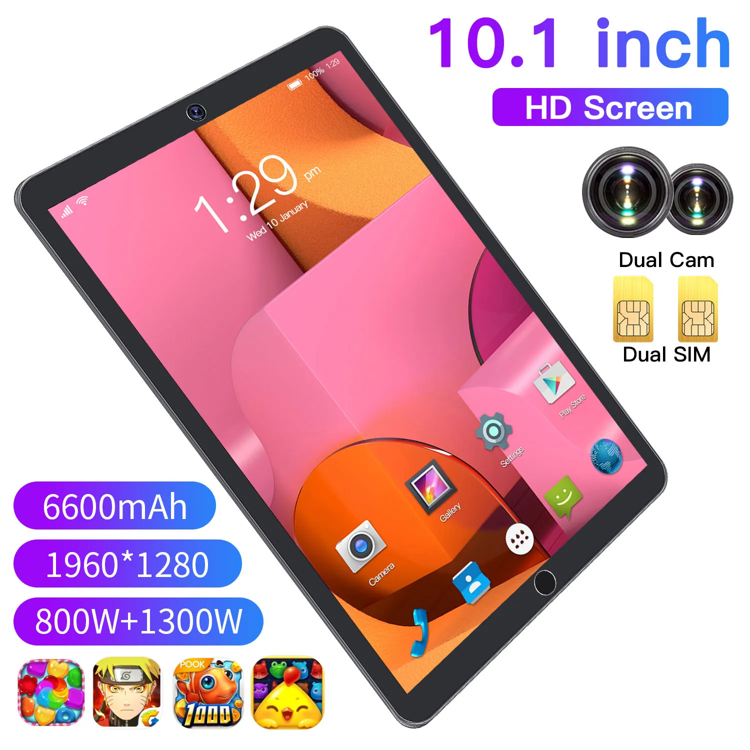 8 ГБ + 256 ГБ Wi-Fi + 4G двойной ОС Windows Android 10,0 планшетный ПК портативный 10,1 дюймов промышленный игровой планшет ПК