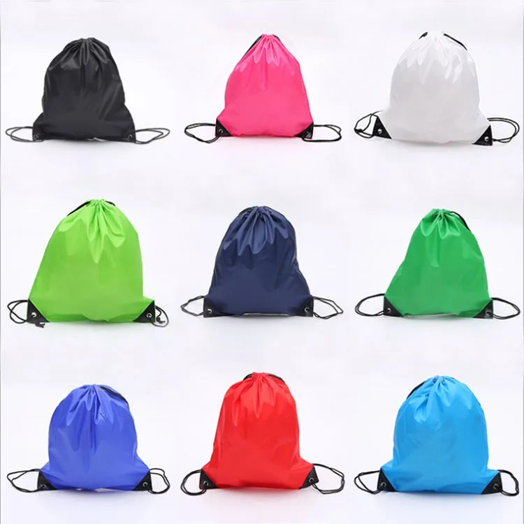 Custom size Modern Style bag multi color 210d polyester drawstring backpack
