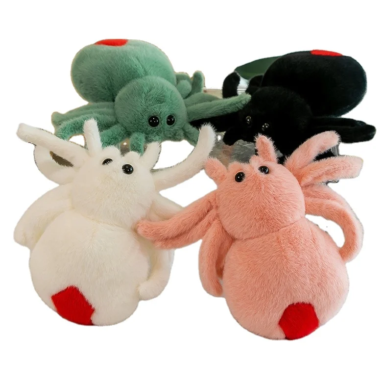 Fast Shipping Premium Quality Black Gray Plush Spider Stuffed Animal Real Spider Soft Toys Perfect Halloween Gifts For Child