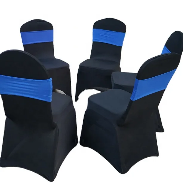 Wholesale Cheap Wedding Stretch Chair Cover White Black Spandex Dining Chair Cover With Strong Foot Pocket Party Favour Decor