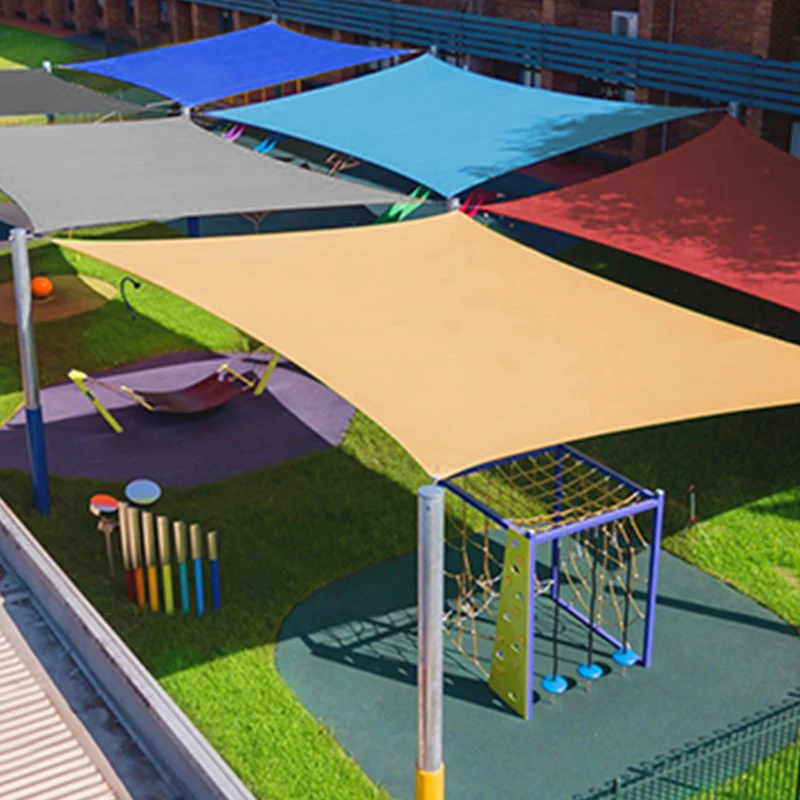 Manufacture Sun Shade Sail Polyester Anti Uv For Hotel Beach Swimming Sun Shading Sail Waterproof