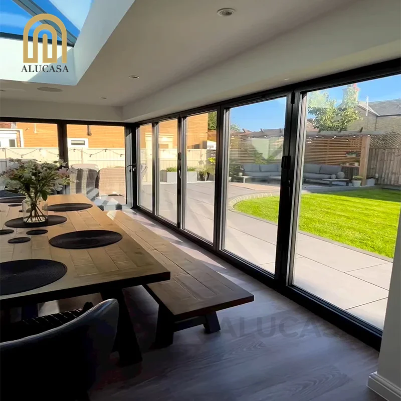 Alucasa Florida Miami-Dade Approved Hurricane Impact Pocket Slide Doors Thermal Break Double Large Glass Aluminum Sliding Doors