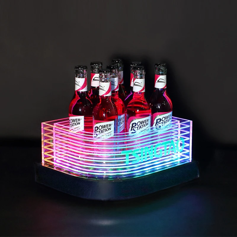 Bar Nightclub Supplies Champagne Wine Display Holder Bottle Glorifier Bottle Presenter Acrylic LED Ice Bucket