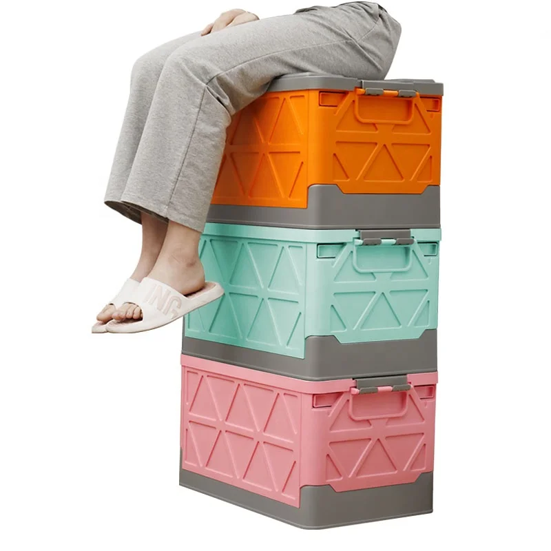 Anjuny Car Trunk Box Storage & Organization Plastic Large Capacity Home for Outdoor 50L Carton Foldable CLASSIC Rectangle 2.5KGS